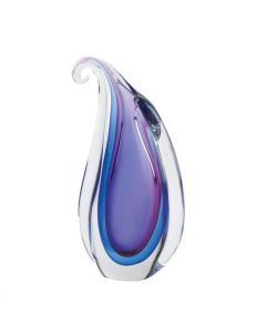 PURPLE CURL ART GLASS VASE